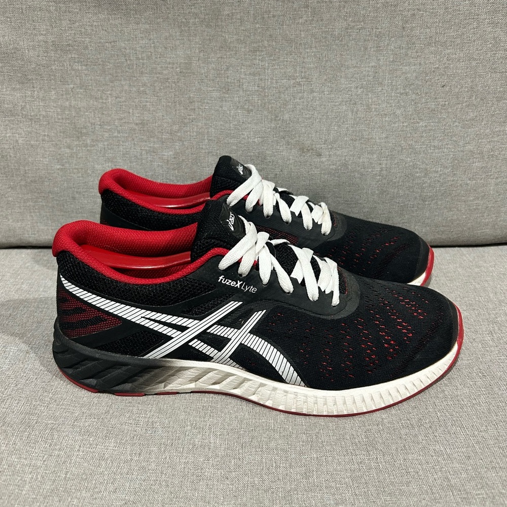 ASICS Black and Red Men's Athletic Shoes